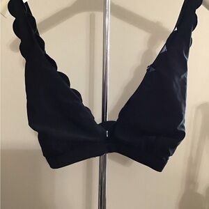 Black Scalloped Bralette and Matching Bottom